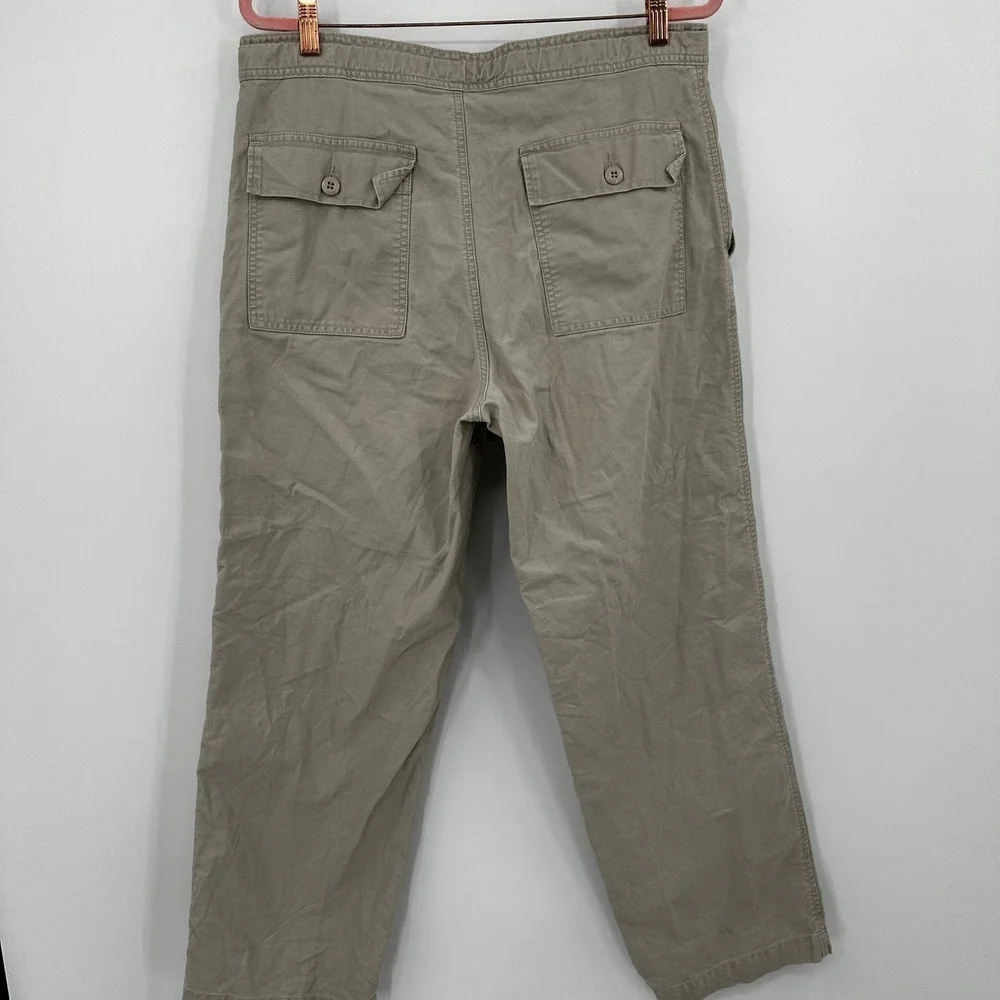J. Crew Cotton Casual Drawstring Waist Pants‎ Khaki Size M32